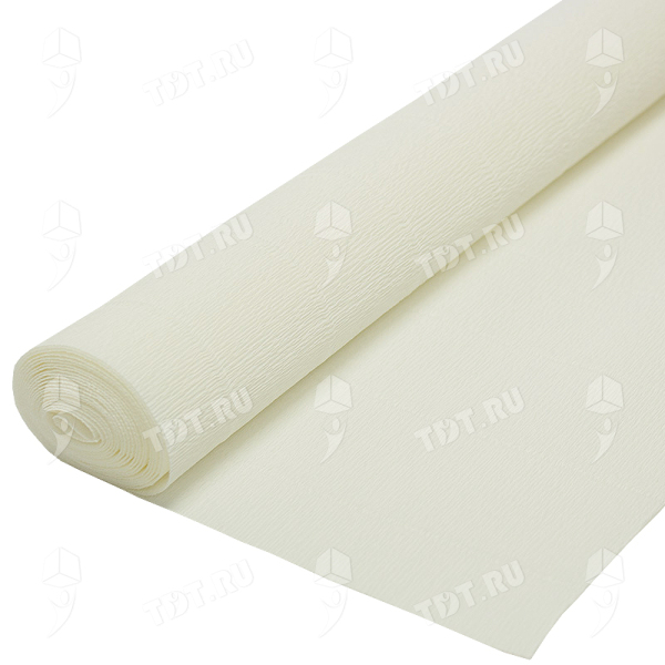 Гофрированная бумага, белая, 0.5*2.5 м