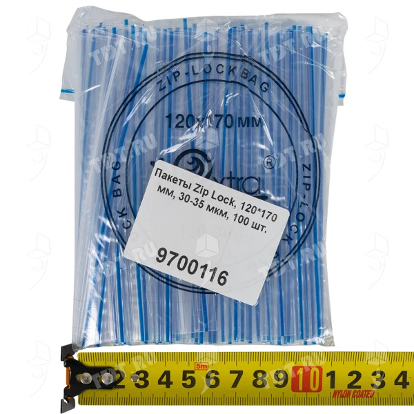 Пакеты Zip Lock, 120*170 мм, 30-35 мкм, 100 шт.