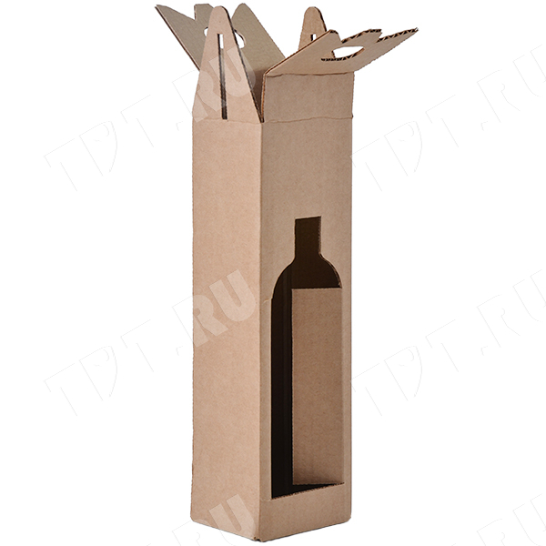 Картонный короб №80 под одну бутылку, 100*75*320 мм, Т-24 В