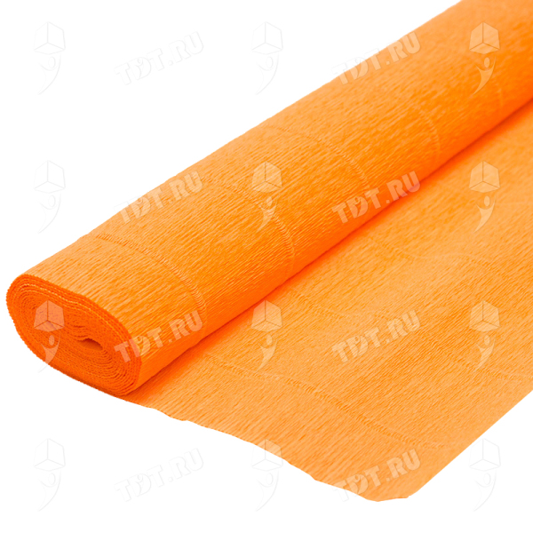 Гофрированная бумага, оранжевая, 0.5*2.5 м