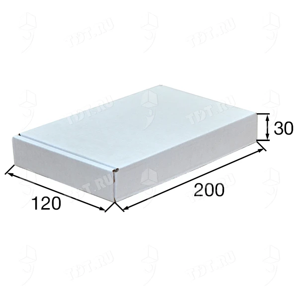 Короб КС-21/1, беленый, 200*120*30 мм