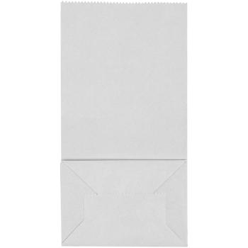 Белый бумажный пакет без ручек, 70 г/м², 10*7*19 см