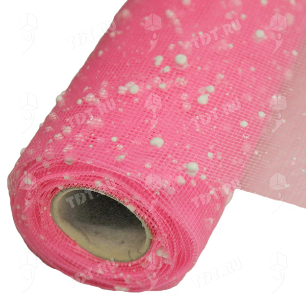Сетка-снег, розовая, 0.54*5.5 м