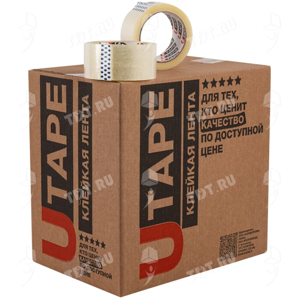 Клейкая лента прозрачная Utape, 48мм*66м*45мкм