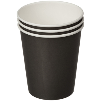 Однослойный стакан, бумажный, чёрный, 250 мл, ∅ 80 мм, 50 шт.