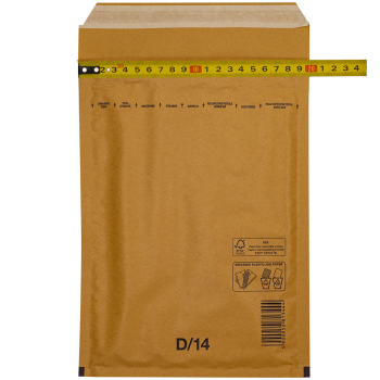 Бурый крафт пакет с прослойкой, 20*27 см, D-14-G (D/1)