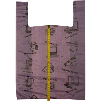 Пакет майка ПНД «Электроника» фиолетовый, 36+20*56см, 15 мкм, 50шт. Пакет майка ПНД «Электроника» фиолетовый, 36+20*56см, 15 мкм, 50шт.