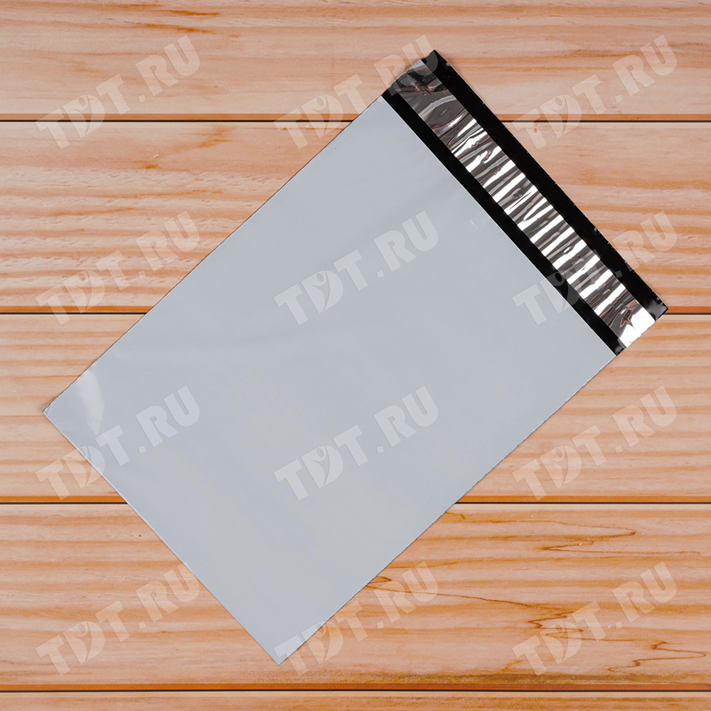 Курьер-пакет белый без печати, без кармана, 190*240+40 мм, 40 мкм, 1 шт.