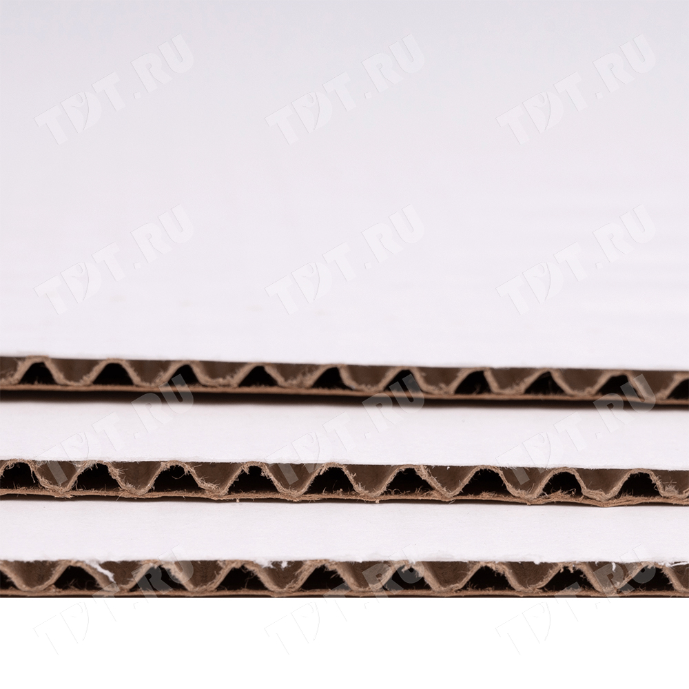 Гофрокартон Т23, бело-бурый, 1200*2100 мм