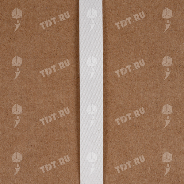 Комплект для упаковки: ПП лента, 12мм*0.5мм*50м, белая + Пластиковые пряжки, 10 шт.