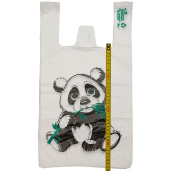 Пакет майка ПНД «Панда» белый, 28+16*50см, 12 мкм, 100шт. Пакет майка ПНД «Панда» белый, 28+16*50см, 12 мкм, 100шт.