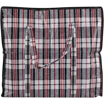 Сумка однослойная хозяйственная, 56 л, 50*25*45 см, чёрно-красная