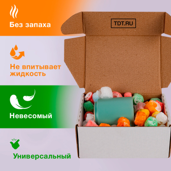 Наполнитель полистирольный «Конфетти», цветной, 10 л