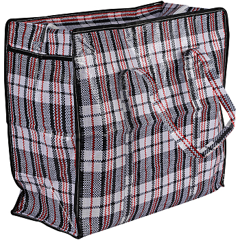 Сумка однослойная хозяйственная, 168 л, 80*35*60 см, чёрно-красная