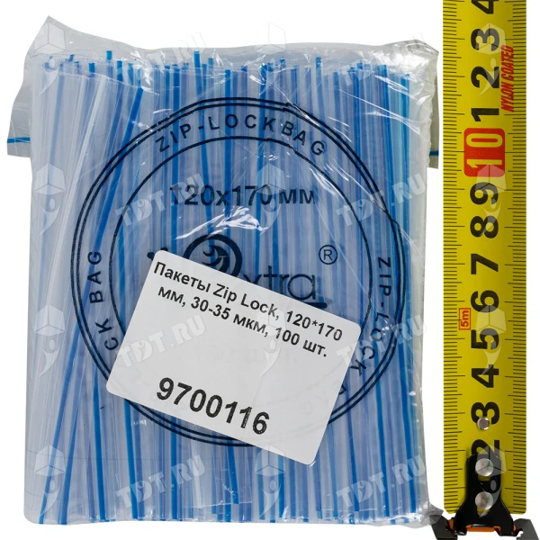 Пакеты Zip Lock, 120*170 мм, 30-35 мкм, 100 шт.