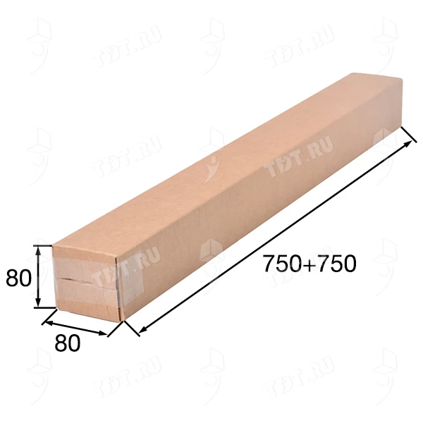 Телескопический короб, 80*80*750+750 мм