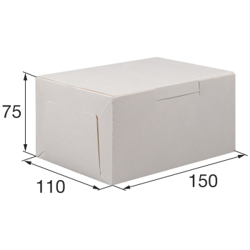 Коробка крафт кондитерская, беленая, 150*110*75 мм