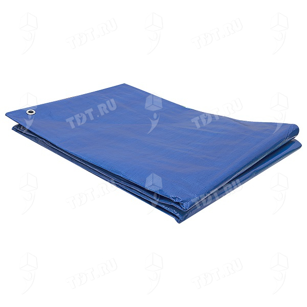 Защитный тент «Тарпаулин®» с люверсами синий, 4*6 м, 180 г/м²