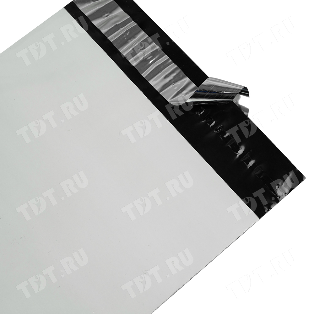 Курьер-пакет белый без печати, без кармана, 190*240+40 мм, 40 мкм, 1 шт.