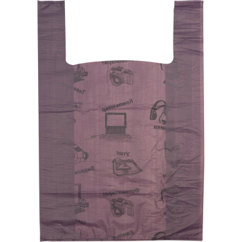 Пакет майка ПНД «Электроника» фиолетовый, 36+20*56см, 15 мкм, 50шт. Пакет майка ПНД «Электроника» фиолетовый, 36+20*56см, 15 мкм, 50шт.