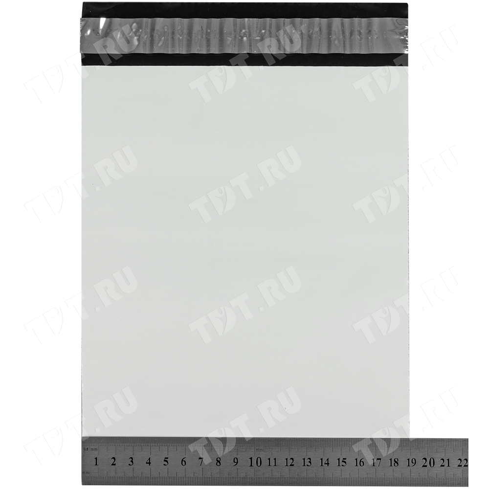 Курьер-пакет белый без печати, без кармана, 190*240+40 мм, 40 мкм, 1 шт.