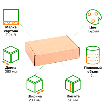 Короб КС-96, 280*200*90 мм