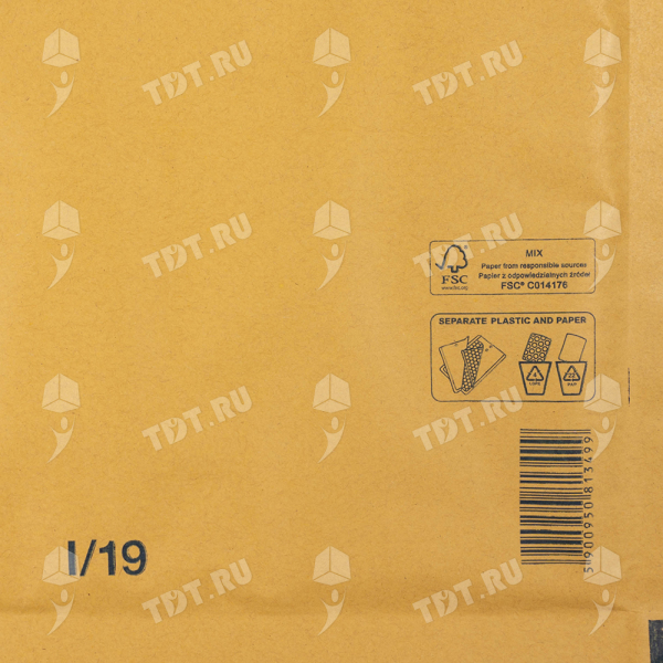 Бурый крафт пакет с прослойкой, 32*45 см, I-19-G (J/6)