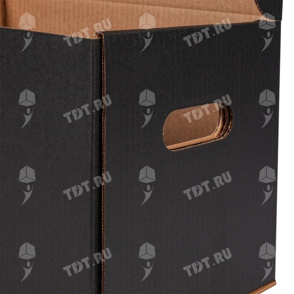Короб архивный №9 «Вlack limited edition», чёрный, А4, 330*230*230 мм, Т-24