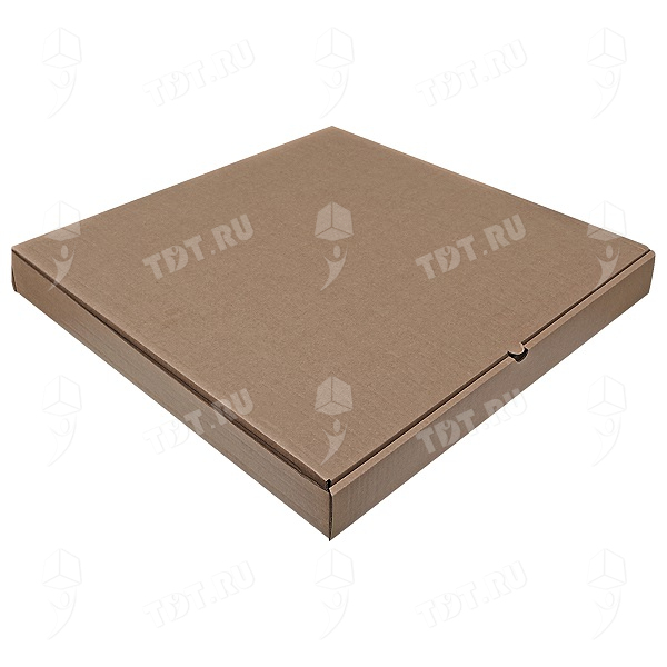Бурая коробка для пиццы, 460*460*50 мм