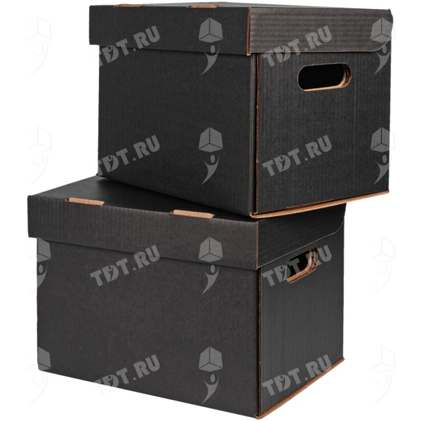 Короб архивный №9 «Вlack limited edition», чёрный, А4, 330*230*230 мм, Т-24