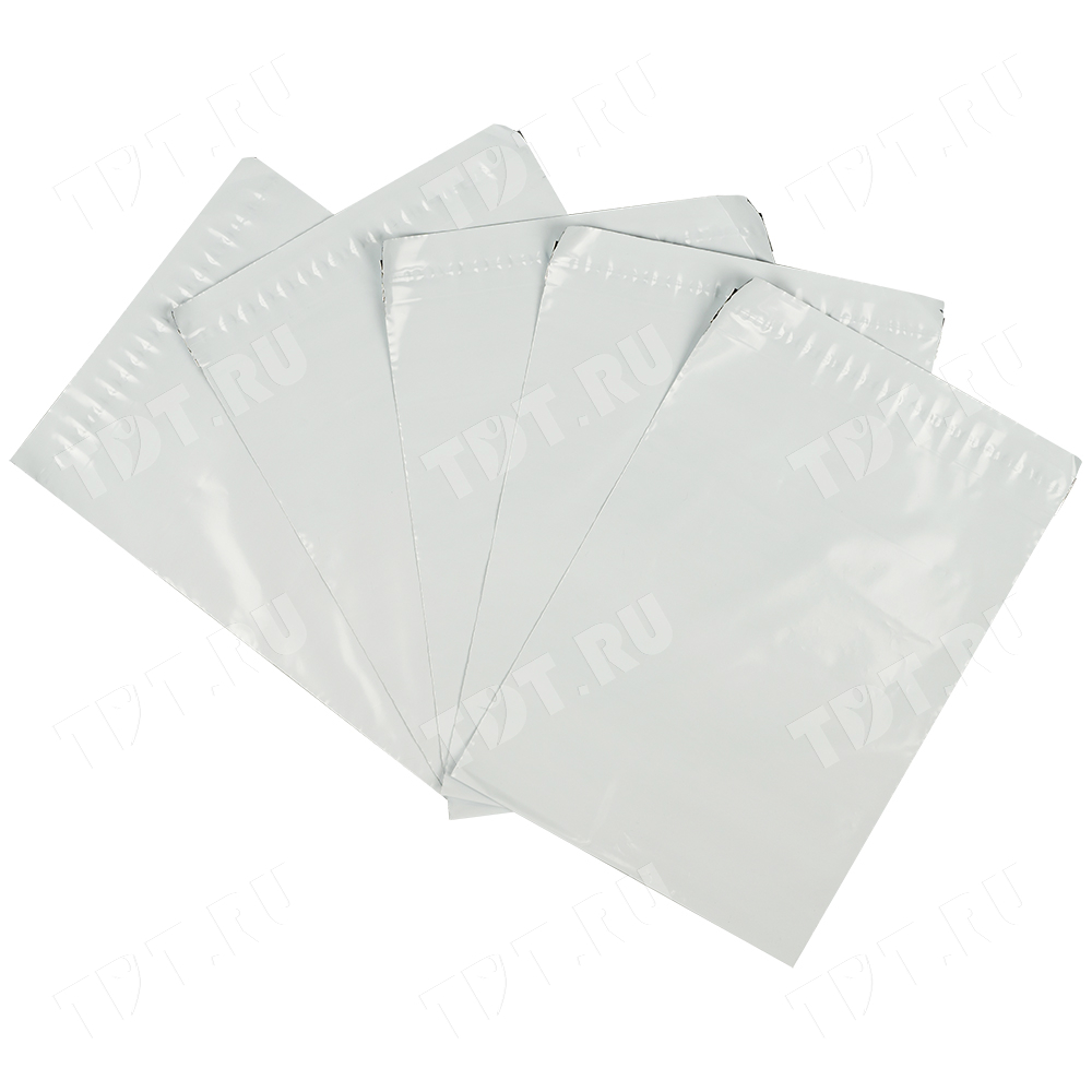 Курьер-пакет белый без печати, без кармана, 190*240+40 мм, 40 мкм, 1 шт.