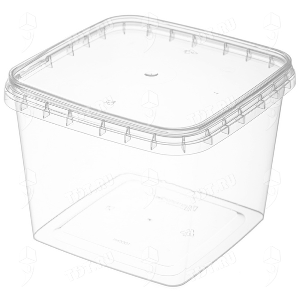 Пластиковый контейнер с крышкой, от -25 до +70 °C, 1000 мл