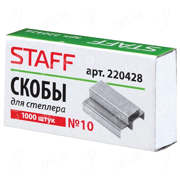 Скобы STAFF для степлера №10, 1000 шт.