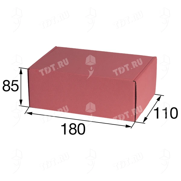 Короб №206 (премиум), бордовый, 180*110*85 мм
