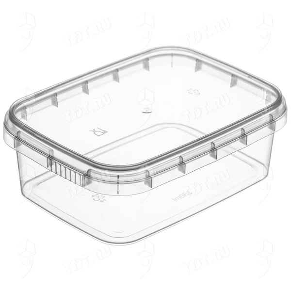 Пластиковый контейнер с крышкой, прозрачный, от -25 до +70 °C - Объем 280мл