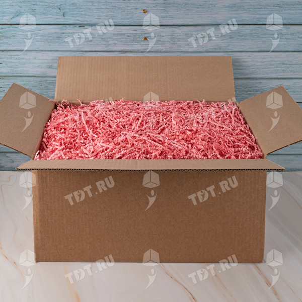 Бумажный наполнитель «Розовая жемчужина», цветная бумага, розовый, 1 кг