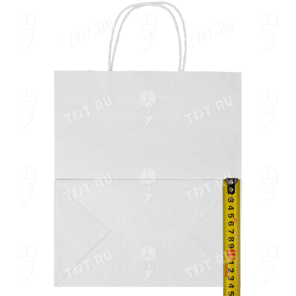 Белый пакет с крученой ручкой, 80 г/м², 24*14*28 см