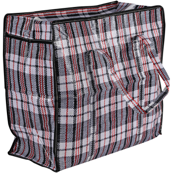 Сумка однослойная хозяйственная, 90 л, 60*30*50 см, чёрно-красная